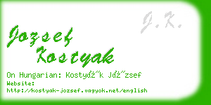 jozsef kostyak business card